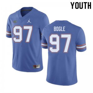 Youth Florida Gators #97 Khris Bogle NCAA Jordan Brand Blue Authentic Stitched College Football Jersey DZM4362XZ